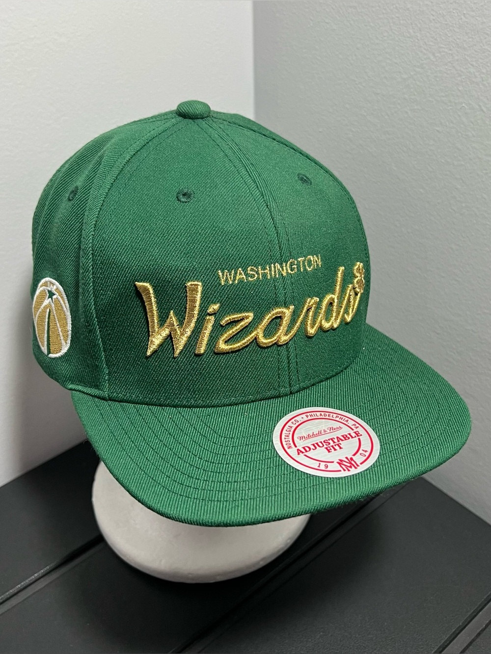 Mitchell & Ness Washington Wizards Clover Green Snapback Hat Adult OSFA